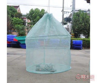 【50cm直径折叠养虾笼养鱼笼吊笼软笼2002长80cm宽48cm】高淳县淳溪镇三美渔需物资经营部 - 产品库